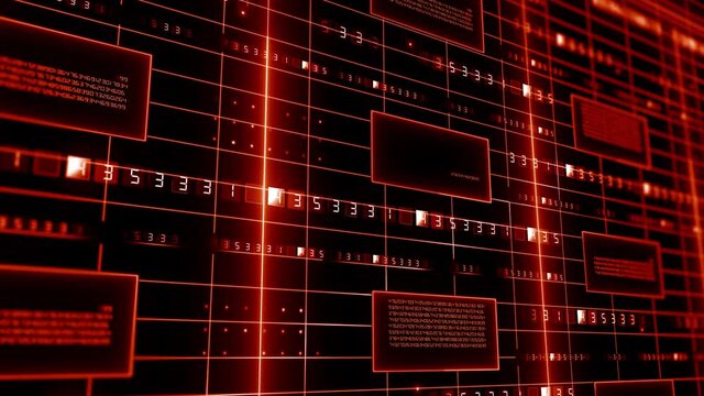 Line together with digital numbers. Technology background. abstract line with light. Motion background from lines. 3D motion. Lights that follow the lines. Numbers flowing between lines 4K