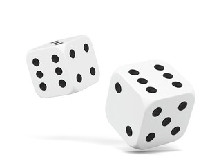 Plastic gaming dice