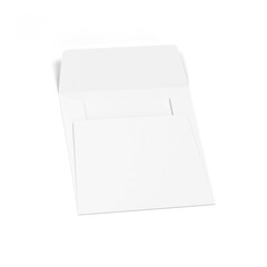 Blank paper square envelope mockup