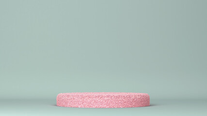 Fluffy round podium