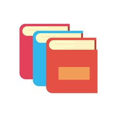 books flat style icon vector design