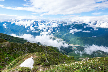 Obraz premium View of Caucasian mountains