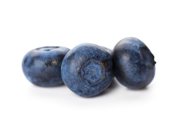 heap of blueberries isolated on white background