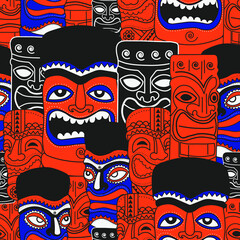 seamless pattern with masks