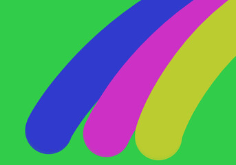 Estampado en verde, azul, fucsia y amarillo
