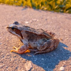 frog on the ground