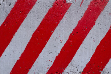 Warning markings on a concrete slab