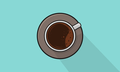 coffee in glass vector illustration design