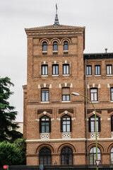 Madrid Conciliar Seminary (El Seminario Conciliar de Madrid) building located in Latin Quarter. It is one of the most interesting Neo-Mudejar constructions in Madrid. Spain.