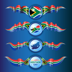 South African flag ribbons