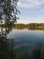 beautiful Russian landscape with a pond