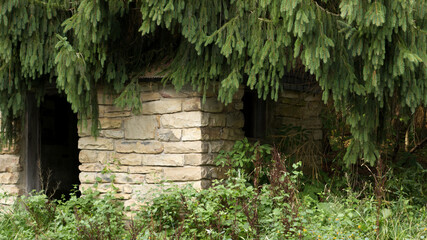 old stone shed