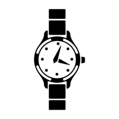 Vector hand drawn wrist watch outline doodle icon. Clock sketch illustration for print, web, mobile and infographics isolated on white background.