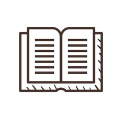 open book line style icon vector design