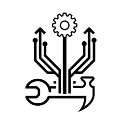 Service Tools vector icon.