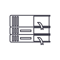 books line style icon vector design
