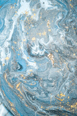 Liquid marble background Blue