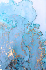 Liquid marble background Blue