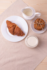 homemade oatmeal cookies on rustic background