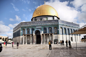 Naklejka premium A view of the Dome of the Rock in Jerusalem