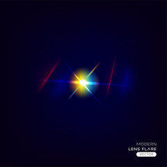 Modern Lens Flare effect vector illustration