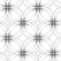 Abstract seamless pattern of outpoints. Optical illusion of volume.