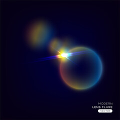 Modern Lens Flare effect vector illustration
