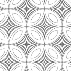 Abstract seamless and monochrome pattern. Figures with geometric texture.