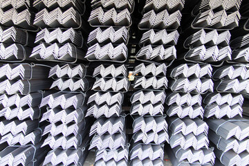 Not equal sides Angle steel features piled together