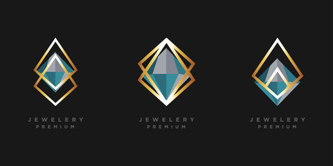 Jewelery logo bundle gold color