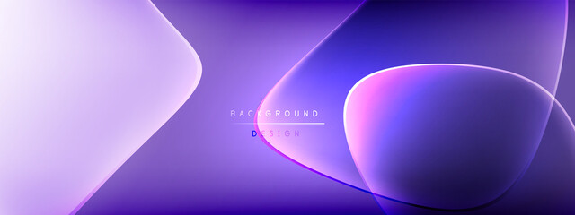 Vector abstract background - liquid bubble shapes on fluid gradient with shadows and light effects. Shiny design template for text