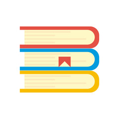 books flat style icon vector design