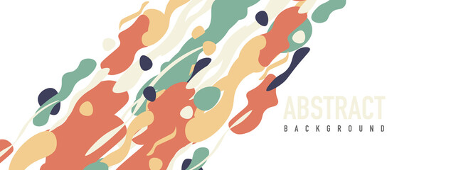 Trendy liquid style shapes abstract design, dynamic vector background for placards, brochures, posters, web landing pages, covers or banners