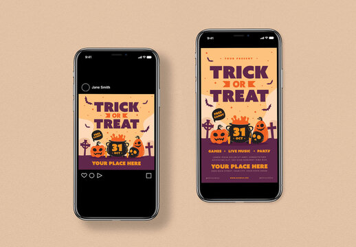 Trick or Treat Festival Social Media Layout