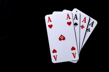 Fototapeta premium playing cards four aces