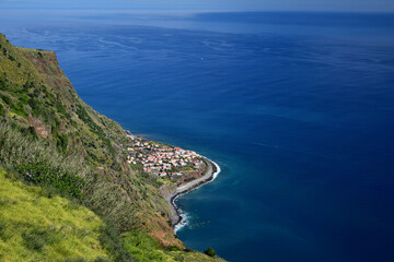 Jardim do Mar, a small town at the atlantic ocean. Madeira, Portugal.
