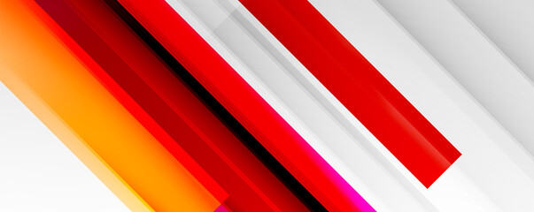 Geometric abstract backgrounds with shadow lines, modern forms, rectangles, squares and fluid gradients. Bright colorful stripes cool backdrops