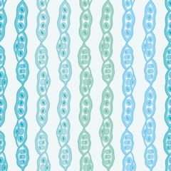 Abstract pods vector repeating pattern. Soft botanical seamless illustration background.