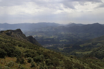 View of the mountains of the Basque Country