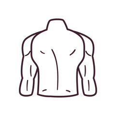 male back line style icon vector design