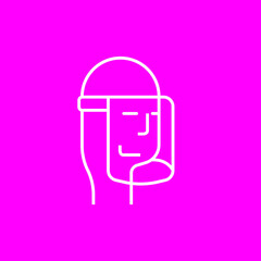 Face shield icon. Vector