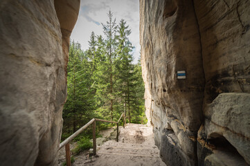 Obraz premium Teplické skály, teplicke skaly, rock city, czech republic, mountain table