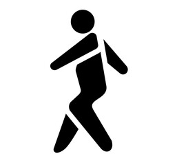 Walking man vector icon. People walk sign illustration.