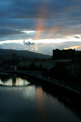 Evening lights in Bilbao