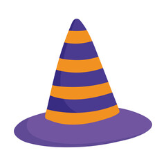happy halloween, striped witch hat, trick or treat celebration