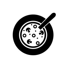 Soup icon, logo isolated on white background