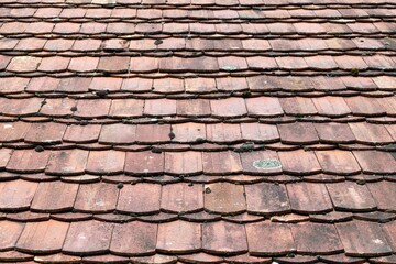 The roof covered with an old, restored ceramic and clay tiles.