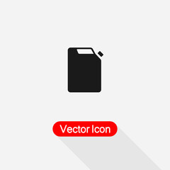 Petrol Station Icon, Fuel Station Icon Bio Fuel Canister Icon, Canister Icon, Container and Jerrican, Jug, Gas Symbol Vector Illustration Eps10