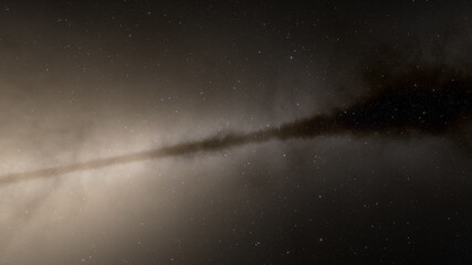 Stars in sky, starry night starlight shine of milky way, space cosmic background, starry background 3d render