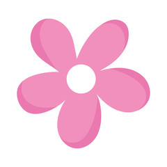 Fototapeta na wymiar pink flower petals ornament decoration isolated icon white background